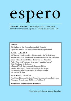 espero - Libertäre Zeitschrift, Nr. 1 (Jun. 2020)